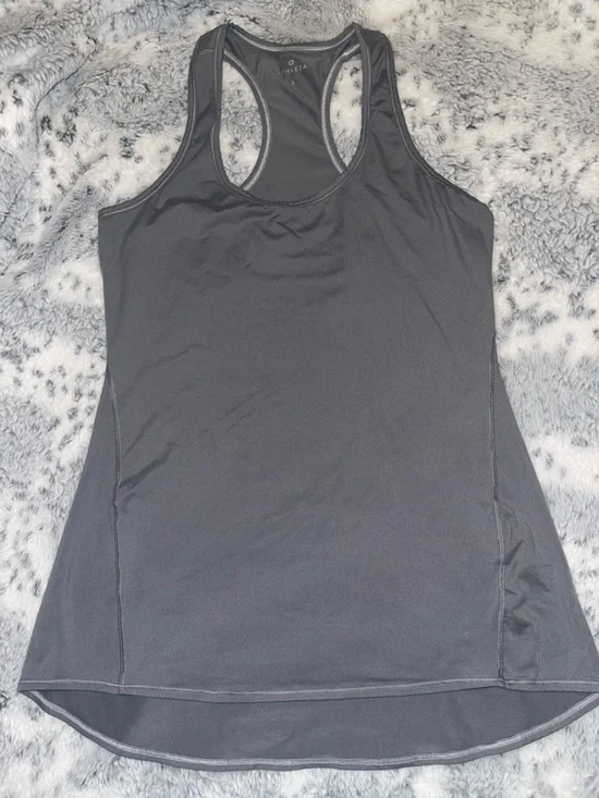Athleta Gray Racerback Tank Top - Picture 1 of 4